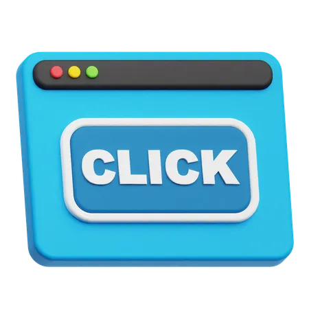 Website Click  3D Icon