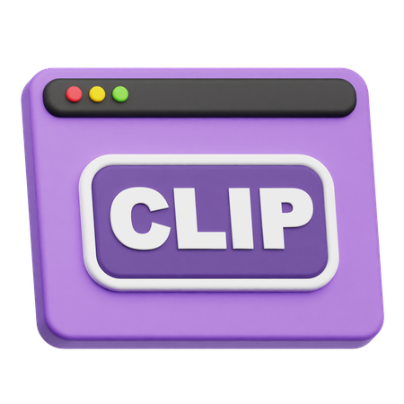 Website Clip  3D Icon