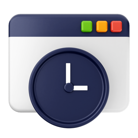 Website Clock  3D Icon