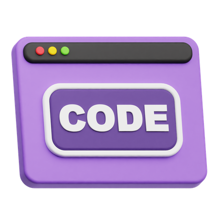Website Code  3D Icon