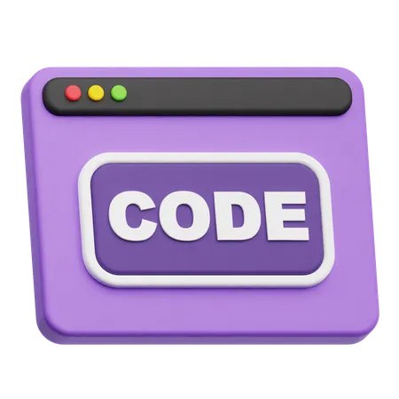 Website Code  3D Icon