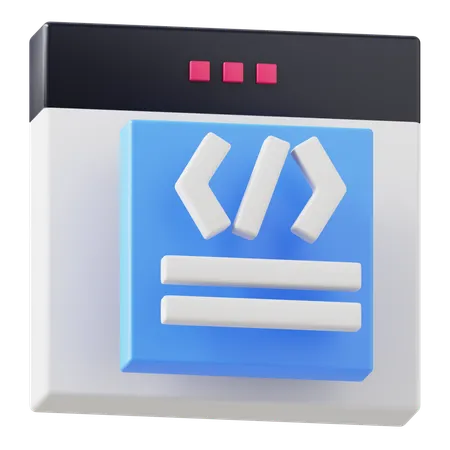 Website Code  3D Icon