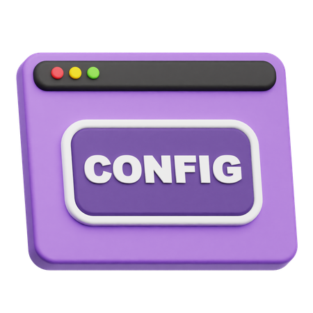 Website Config  3D Icon