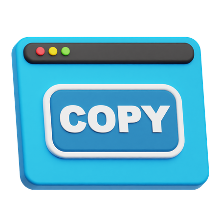 Website Copy  3D Icon