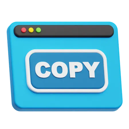 Website Copy  3D Icon