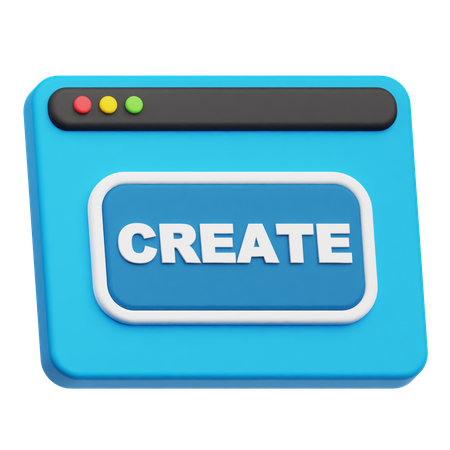 Website Create  3D Icon