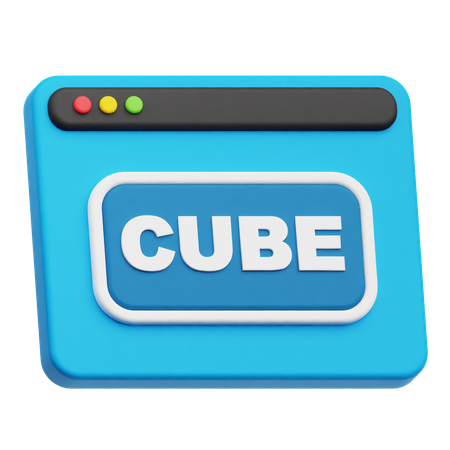 Website Cube  3D Icon