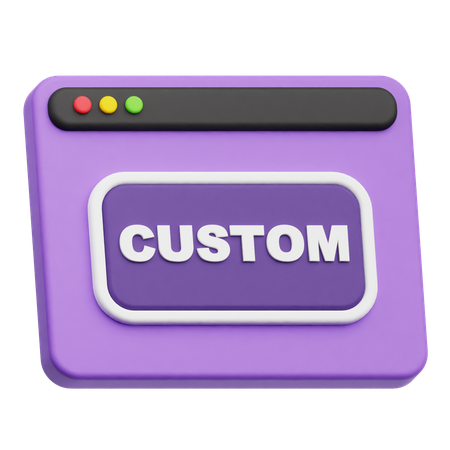 Website Custom  3D Icon