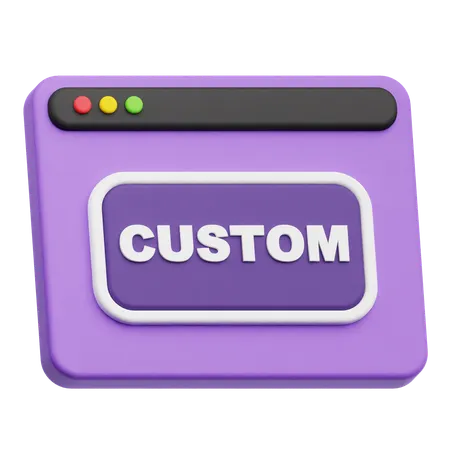 Website Custom  3D Icon