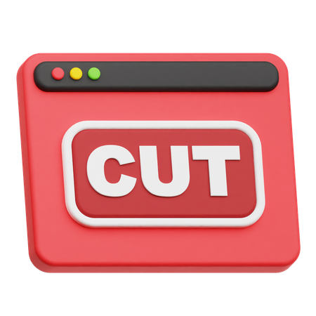 Website Cut  3D Icon