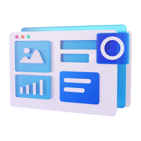 Website Dashboard  3D Icon