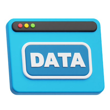 Website Data  3D Icon
