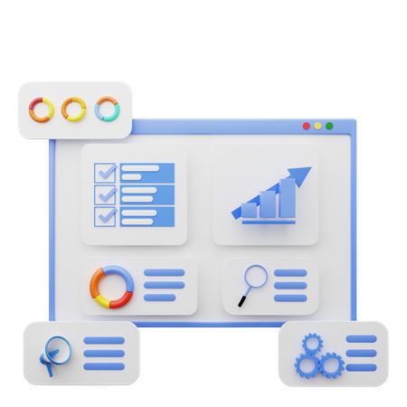 Website Data dashboard  3D Icon