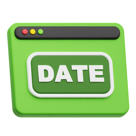 Website Date  3D Icon