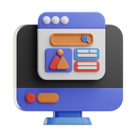 Website Design  3D Icon