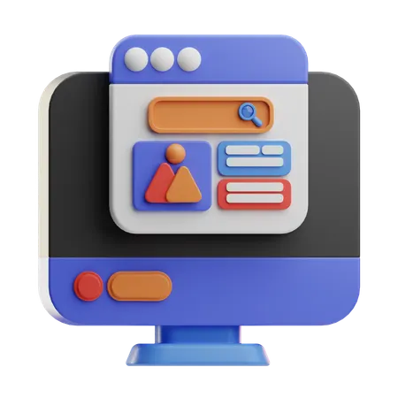 Website Design  3D Icon