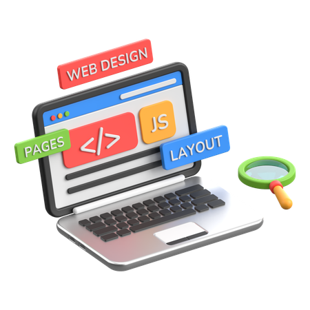 Website Design  3D Icon