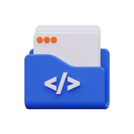 Website Developer Folder  3D Icon