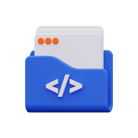 Website Developer Folder  3D Icon