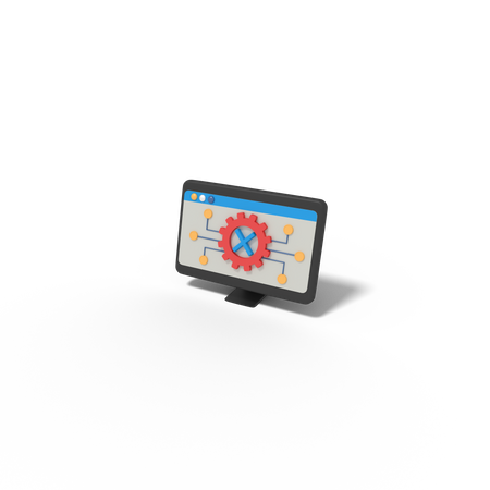 Website Development Error 3D Icon