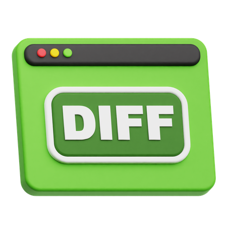 Website Diff  3D Icon