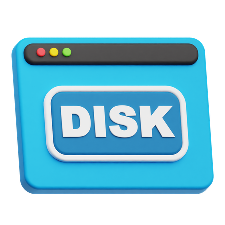 Website Disk  3D Icon