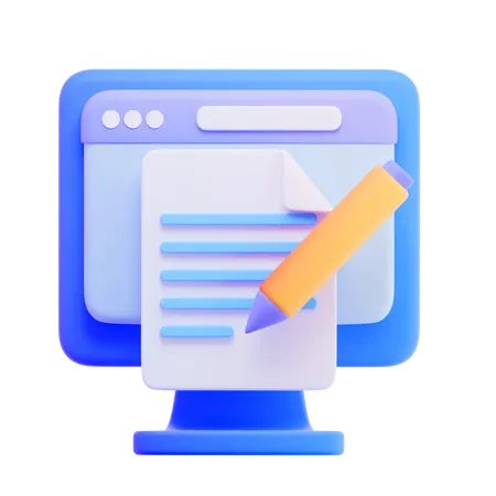 Website Document  3D Icon