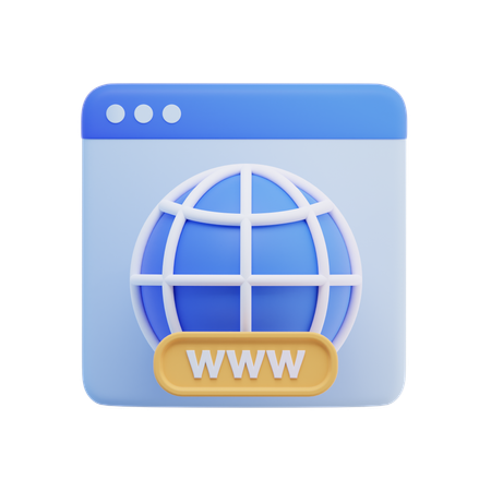 Website Domain  3D Icon