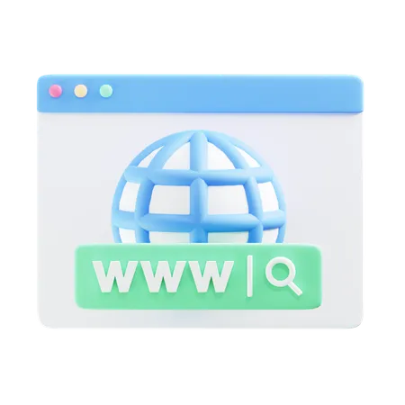 Website Domain  3D Icon