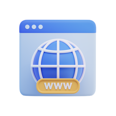 Website domain  3D Icon