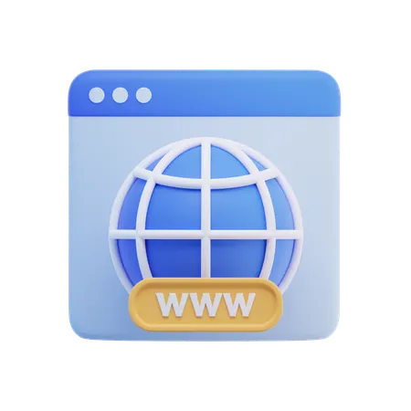 Website domain  3D Icon