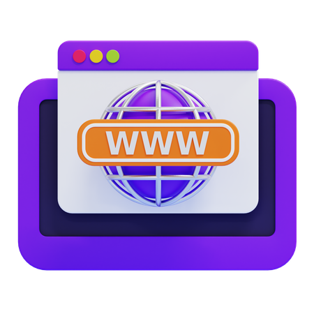 WEBSITE DOMAIN  3D Icon