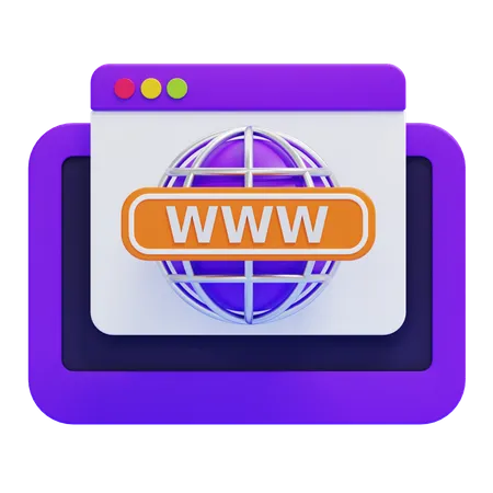 WEBSITE DOMAIN  3D Icon