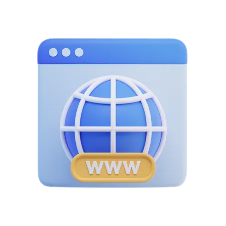 Website Domain  3D Icon