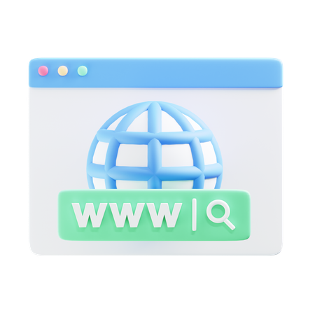 Website Domain  3D Icon