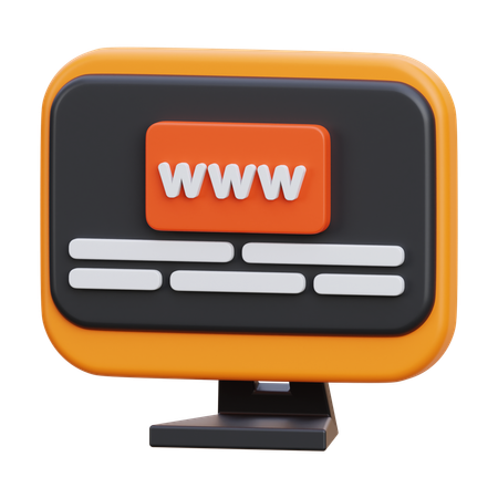 Website Domain  3D Icon