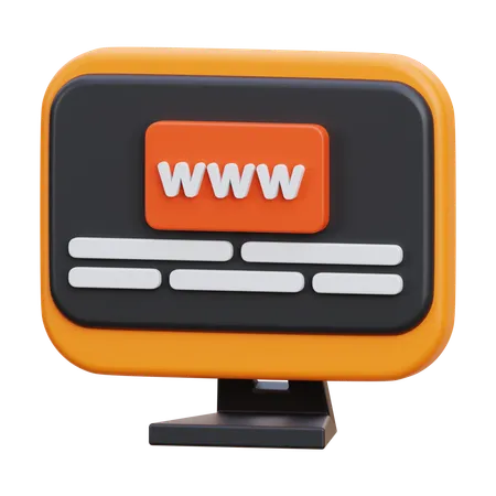 Website Domain  3D Icon