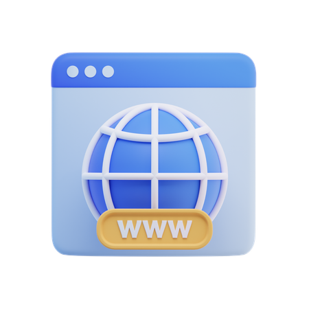 Website domain  3D Icon