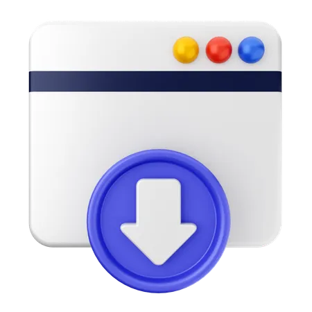 Website Download  3D Icon