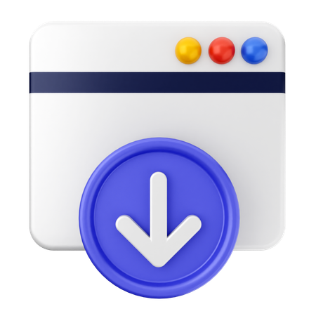 Website Download  3D Icon