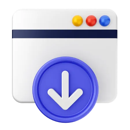 Website Download  3D Icon