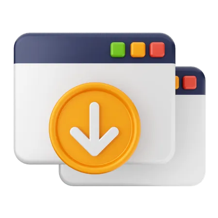 Website Download  3D Icon