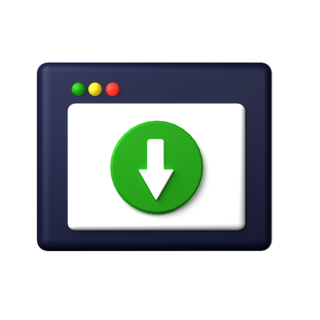 Website Download  3D Icon