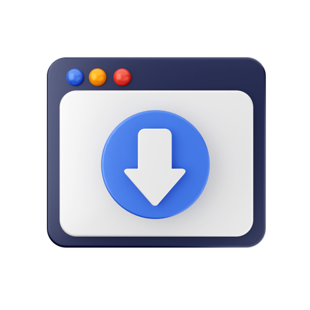 Website Download  3D Icon