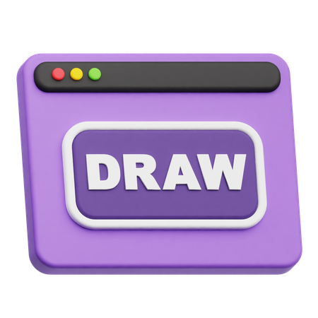 Website Draw  3D Icon