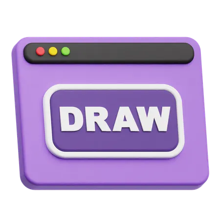 Website Draw  3D Icon