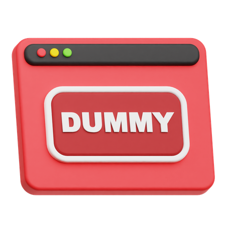 Website Dummy  3D Icon