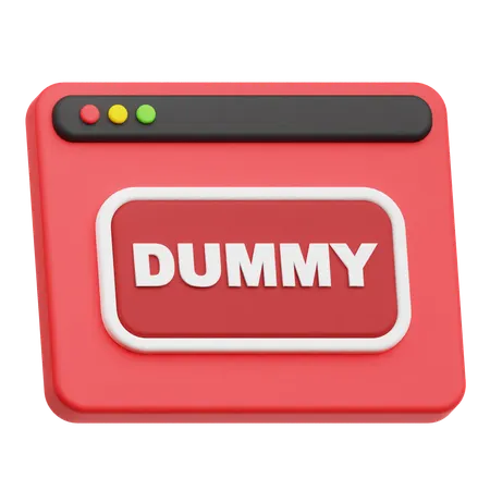 Website Dummy  3D Icon