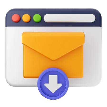 Website Email Download  3D Icon