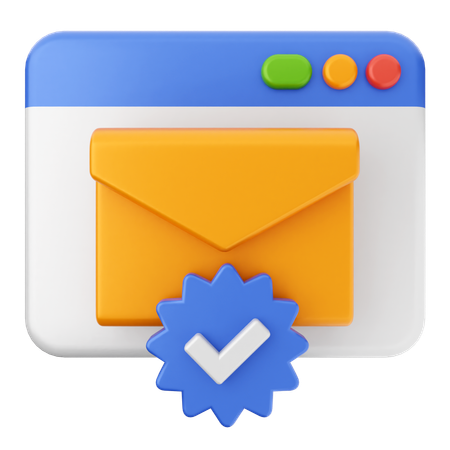 Website Email Verification  3D Icon